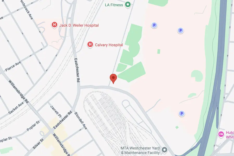 Bronx regional office location on map.