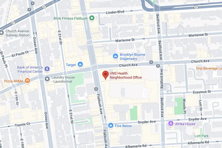 Flatbush Neighborhood Office location on map.