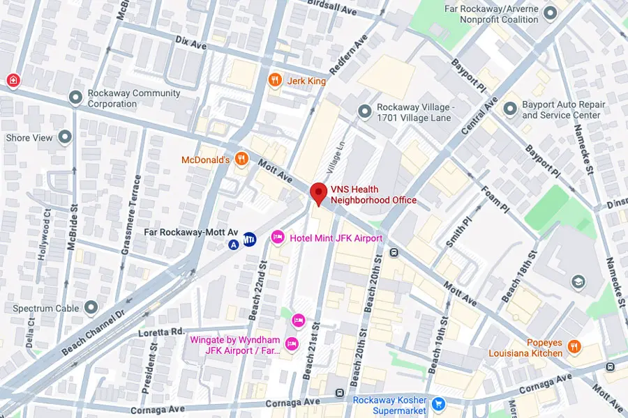 Far Rockaway Neighborhood Office map