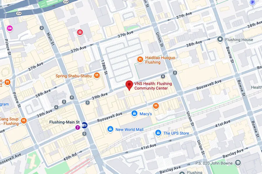 Flushing Community Center map