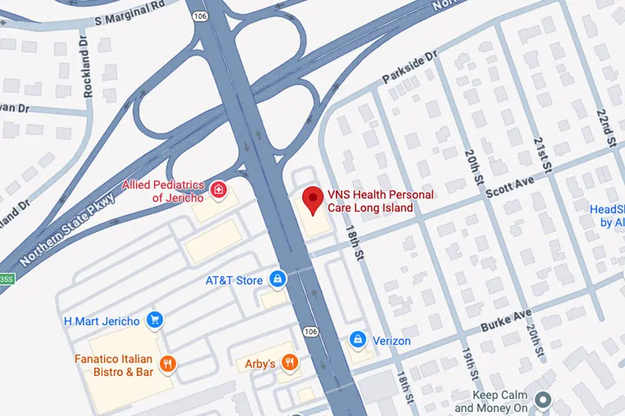 Long Island regional office on a map