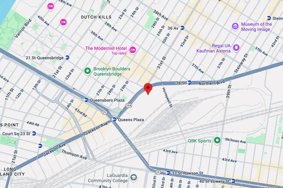 Queens Regional Office map